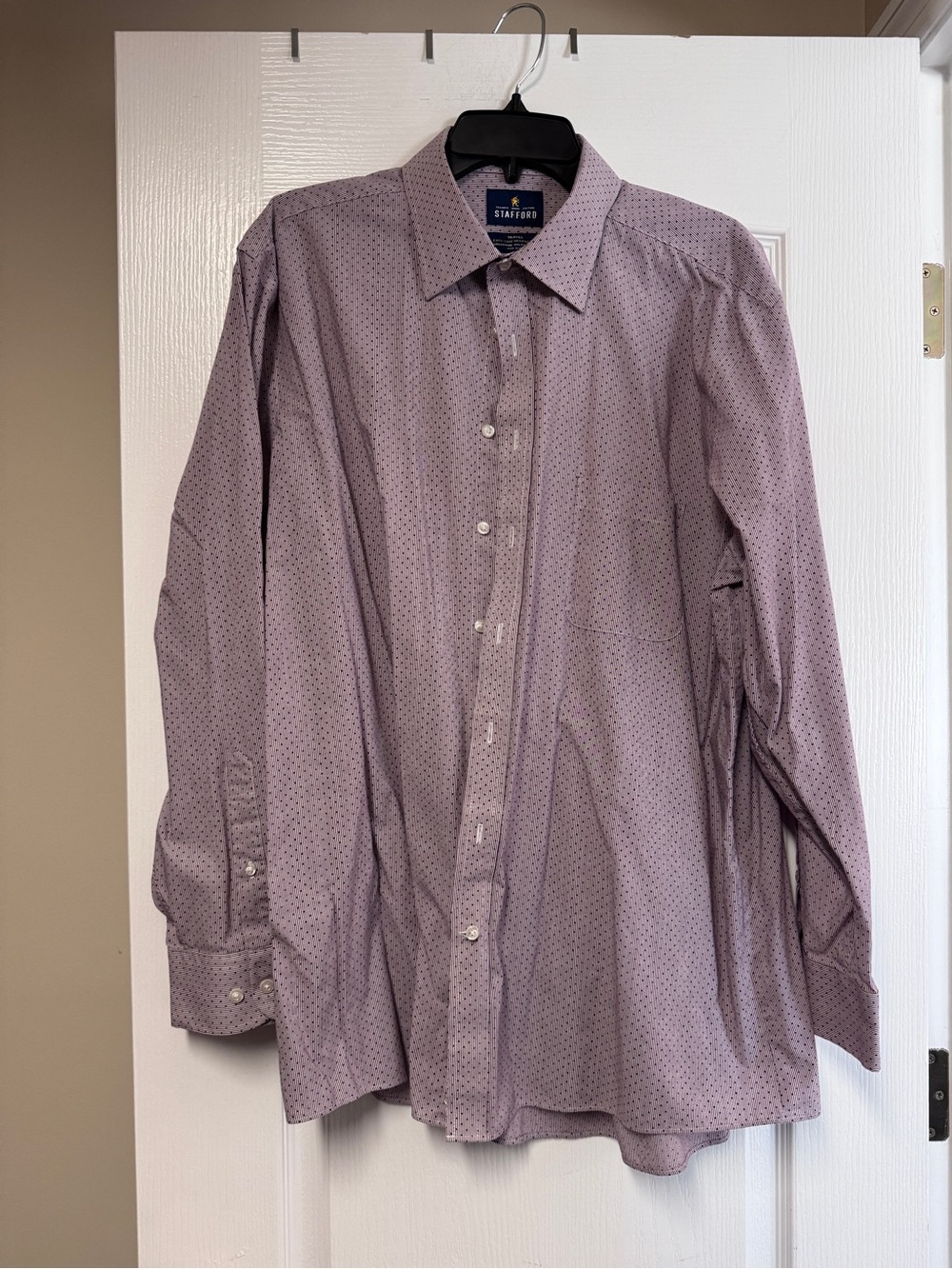 Stafford Men's Lilac Microdot Dress Shirt